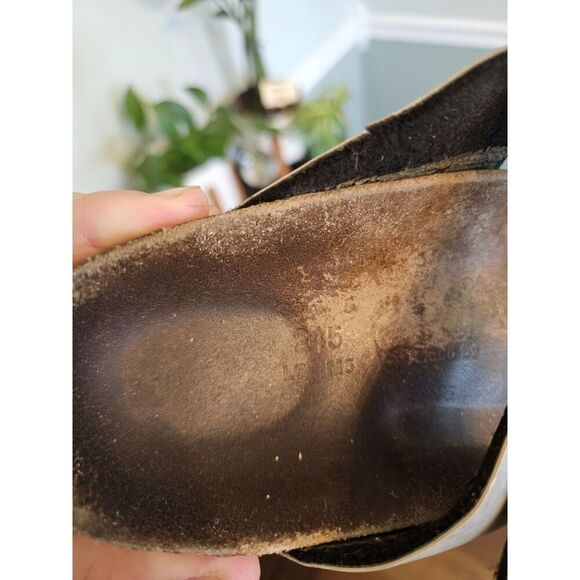 Birkenstock Papillio Arizona Platform Slide Sandals Metallic Silver Size 7 - Picture 7 of 7